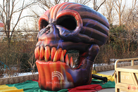 Cabeça de esqueleto do crânio do diabo inflável inflável gigante da decoração de Dia das Bruxas da entrada do crânio para o partido do clube