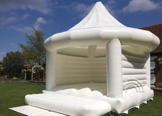 Barraca Bouncy inflável da casa do castelo Bouncy inflável branco do casamento para crianças dos adultos