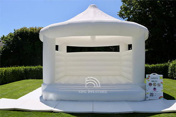 Castelo Bouncy branco para o evento do partido de acoplamento do casamento & o aniversário incorporados das crianças