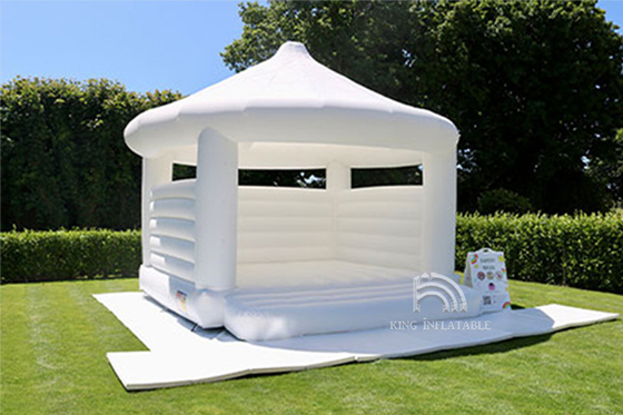 Castelo Bouncy branco para o evento do partido de acoplamento do casamento & o aniversário incorporados das crianças