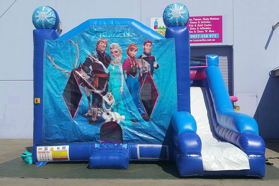 Leão-de-chácara de salto inflável congelado da casa comercial combinado Bouncy do salto do castelo com corrediça para crianças