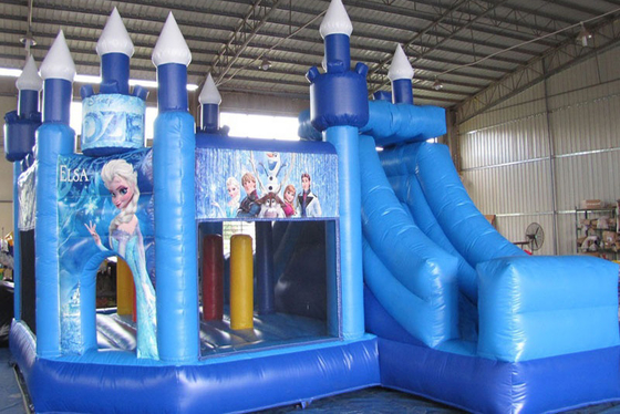 Leão-de-chácara de salto inflável congelado da casa comercial combinado Bouncy do salto do castelo com corrediça para crianças