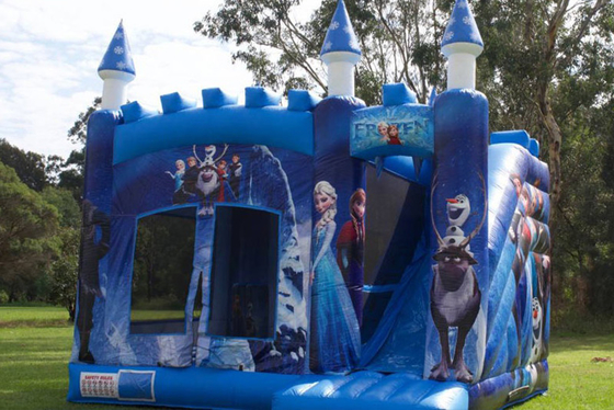 Leão-de-chácara de salto inflável congelado da casa comercial combinado Bouncy do salto do castelo com corrediça para crianças