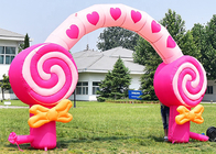 Arco inflável de Floss dos doces da decoração da festa de anos das crianças cor-de-rosa para o festival