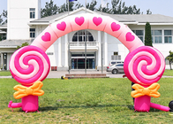 Arco inflável de Floss dos doces da decoração da festa de anos das crianças cor-de-rosa para o festival