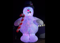 Boneco de neve inflável de 20 pés para decoração de natal infláveis ​​para quintal boneco de neve móvel