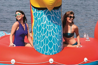 Brinquedo de natação inflável gigante para 6 pessoas com 4,8 m de comprimento x 4 m de largura x 2 m de altura