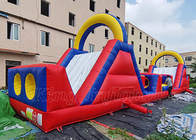 Outdoor Race Sport game 18m Large Inflatable Obstacle Course  for adults rental