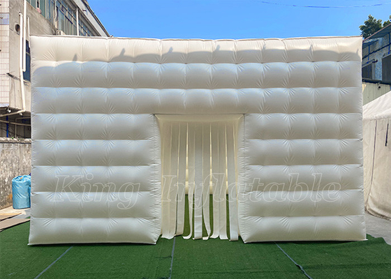 O banquete de casamento inflável do PVC da barraca do evento conduziu barracas infláveis do cubo da cabine da foto do clube noturno