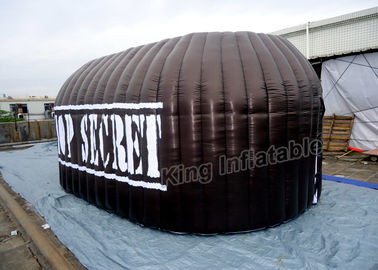 Impressão aberta inflável do logotipo da cabine da foto da barraca da propaganda preta para a feira profissional
