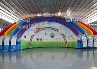 Corrediça de água inflável da forma colorida do arco do arco-íris com 3 PVC da pista 30mL