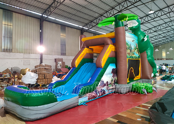 Da casa Bouncy feliz do salto de T-Rex da corrediça do castelo do lúpulo dos dinossauros castelos de salto infláveis