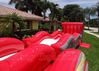A água inflável do aluguel desliza as crianças que saltam corrediças de água infláveis vermelhas do PVC do salto grandes