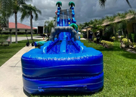 Grande corrediça de água inflável exterior azul inflável da categoria comercial de corrediças de água