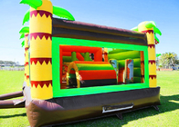 Arrendamento Bouncy inflável do castelo do dinossauro do PVC do jogo exterior 0.55mm dos adultos e das crianças