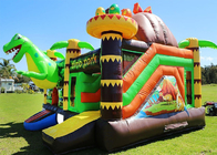Arrendamento Bouncy inflável do castelo do dinossauro do PVC do jogo exterior 0.55mm dos adultos e das crianças