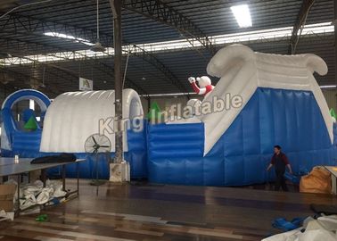Grande equipamento inflável engraçado branco personalizado do parque da água para crianças/adultos