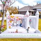 Commercial inflável White Jumping Bouncer Castelo Bounce House Castelo White Bounce Com Ball Pit