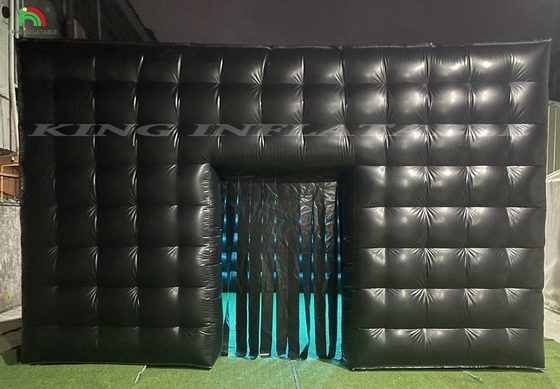 Tenda comercial de clube noturno portátil preta inflável eventos de clube noturno tenda para aluguel de festas