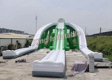 Corrediça de água inflável emocionante verde gigante de Trippo com a pista 3 para o adulto