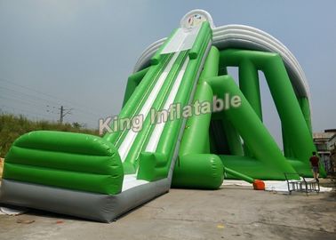 Corrediça de água inflável emocionante verde gigante de Trippo com a pista 3 para o adulto