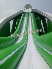 Corrediça de água inflável emocionante verde gigante de Trippo com a pista 3 para o adulto