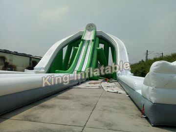 Corrediça de água inflável emocionante verde gigante de Trippo com a pista 3 para o adulto