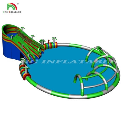 Equipamento comercial de brinquedos aquáticos Terra móvel inflável Parque aquático subterrâneo Grande escorrega de piscina