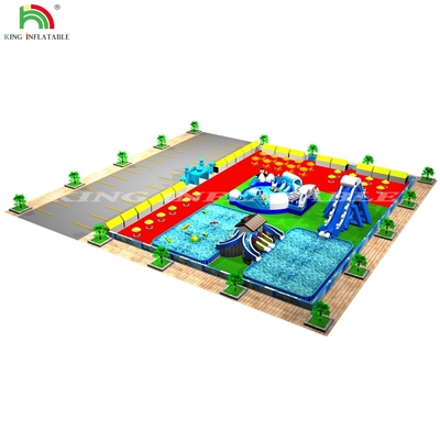 Parque aquático comercial flutuante inflável cor personalizada