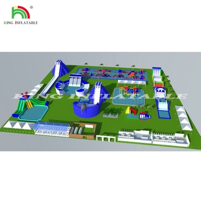 Commercial Floating Inflatable Water 30x40 Meter Inflatable Wate Park Slides Amazons Para Inland Summer Play