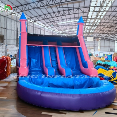 Slides de água infláveis com piscina