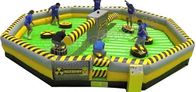 Jogo inflável do esporte do Wipeout da fusão do desafio com máquina Rotative