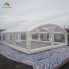 Customizado grande PVC clara tenda de cúpula hermética portátil inflável piscina tenda de cobertura casa de bolhas