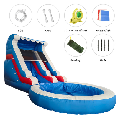 Vendas directas de fábrica Slide de água inflável com piscina Slides de água infláveis para adultos e crianças