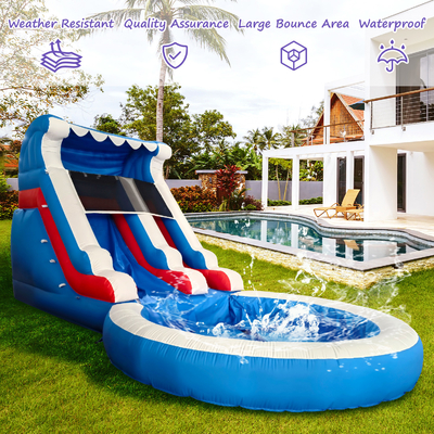 Vendas directas de fábrica Slide de água inflável com piscina Slides de água infláveis para adultos e crianças