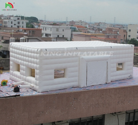 Tendas de eventos infláveis ao ar livre com luz LED Branca Tenda de casamento inflável Tenda de festa de cubo inflável