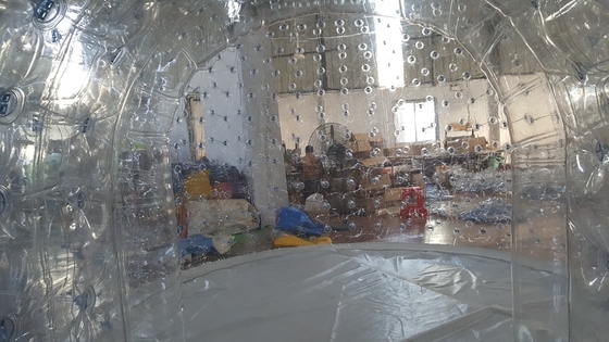 Decorado inflável 10ft Diâmetro Balão de neve vazio Transparente barraca de bolhas