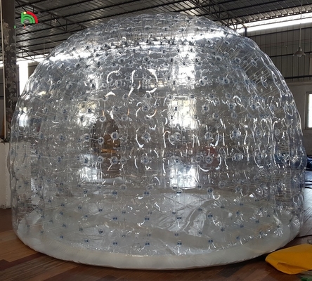 Decorado inflável 10ft Diâmetro Balão de neve vazio Transparente barraca de bolhas