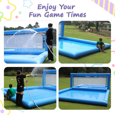 33x16.5x7FT Campo de voleibol inflável Rede de voleibol de praia Valeibol piscina Água Campo com bomba de ar para jogos ao ar livre