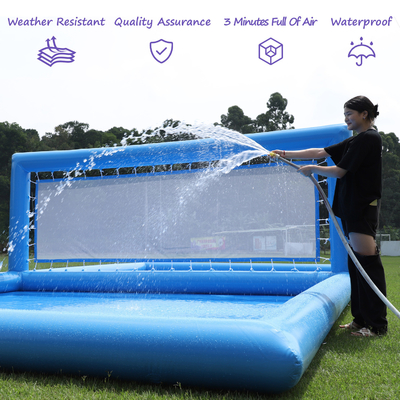 33x16.5x7FT Campo de voleibol inflável Rede de voleibol de praia Valeibol piscina Água Campo com bomba de ar para jogos ao ar livre