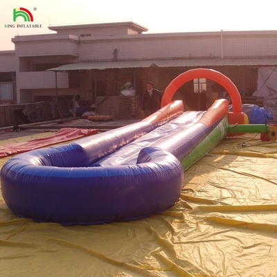 Jogos aquáticos infláveis Slide de uma pista N Slide City Slide com estofado macio Slide de água com piscina para evento
