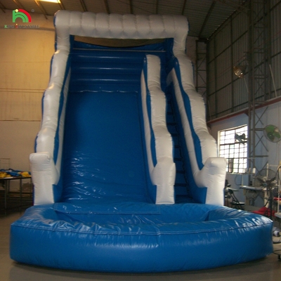Parque de diversões escorrega inflável para a piscina escorrega de água inflável com sopro