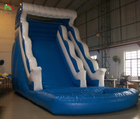 Parque de diversões escorrega inflável para a piscina escorrega de água inflável com sopro