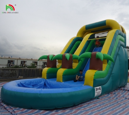 Preço barato Slides de água infláveis de PVC com piscina