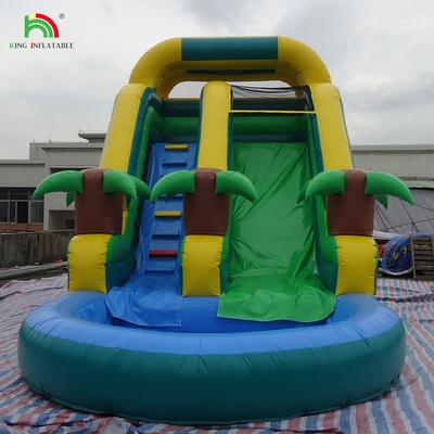 Preço barato Slides de água infláveis de PVC com piscina