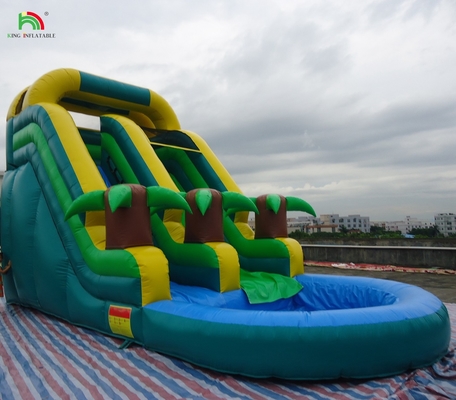 Preço barato Slides de água infláveis de PVC com piscina