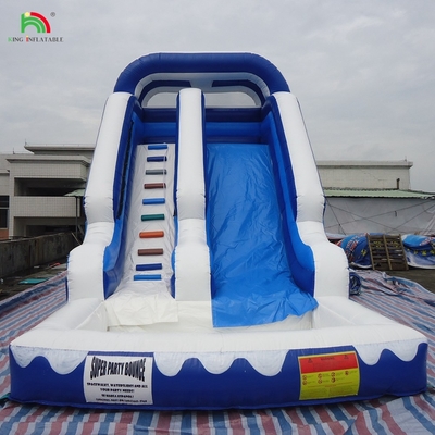 Slide comercial gigante de água inflável para crianças Slide de água inflável ao ar livre com piscina