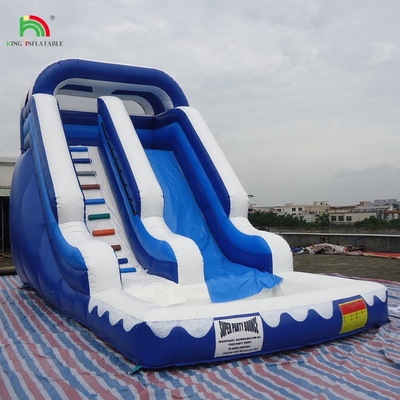 Slide comercial gigante de água inflável para crianças Slide de água inflável ao ar livre com piscina
