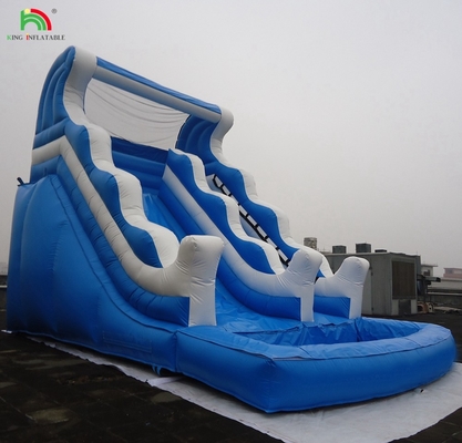 Slide de água inflável comercial barato com duplo splash de duas pistas para venda