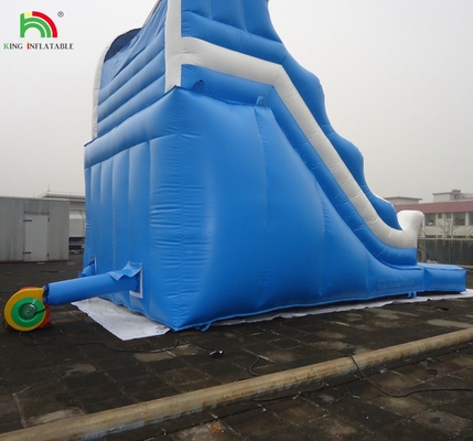 Slide de água inflável comercial barato com duplo splash de duas pistas para venda